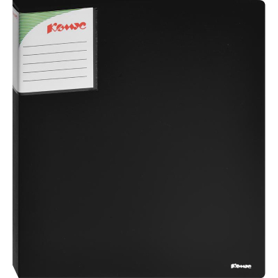 Папка на 2-х кольцах Комус Шелк 25мм черная