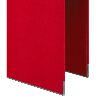 Папка-регистратор Комус Стандарт 75мм красная, ПБП2, карм.кор., мет.уг