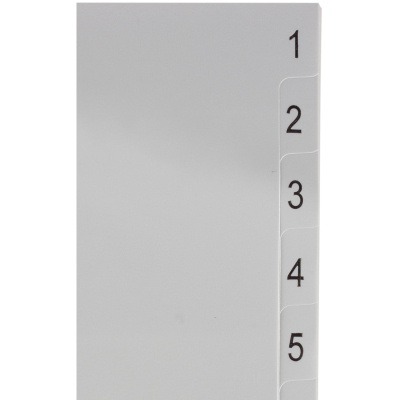 Разделитель листов 12л. цифровые пластик.Комус