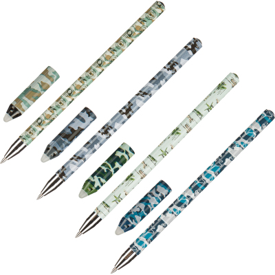 Ручка гелевая со стираемыми чернилами M&G Army, д.ш. 0,5мм, син, асс