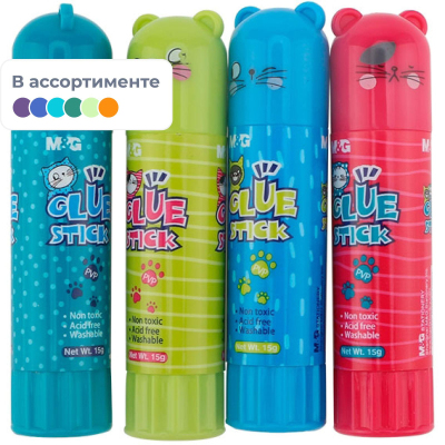 Клей-карандаш M&G So Many Cats, 15 г,PVP, в ассортименте