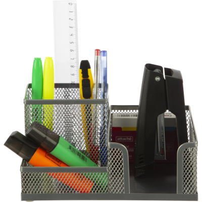 Подставка-органайзер для канц принадлежностей Attache серебр 185x93x102мм