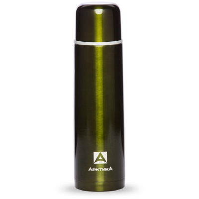 Термос с узким горлом д/напитков с глухой пробкой,1л,болотный, 102-1000-GN