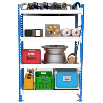 Стеллаж металлический MZ_SGR-V-1864-2,5 4 яруса 1800х600, Выс.2500