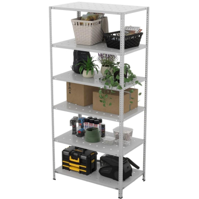 Стеллаж металлический ГТС_ТС Лайт, 2200x1000x500, Полки: 6 шт. метал. перф