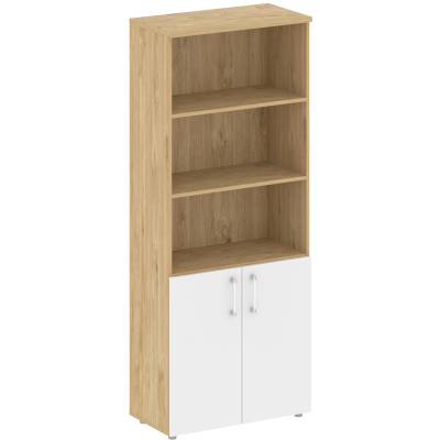 Шкаф Shift выс шир 2низ. фасада ЛДСП SK.ST-1.1 Тиквуд светл/Белый бриллиант