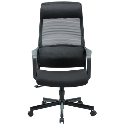 Кресло BN_U_EСhair-595 ТС сетка/ткань черный, металл