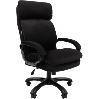 Кресло VT_Chairman Home 505 ткань Т-84 черный (черный пластик)