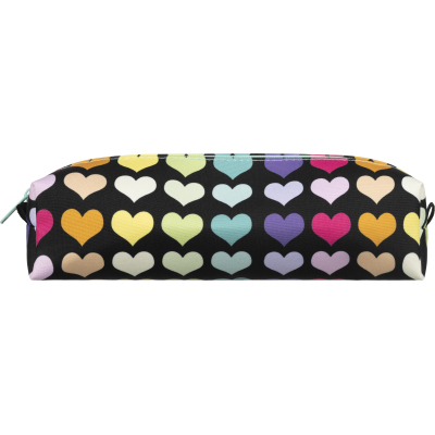 Пенал -косметичка Комус класс Сердечки ПМО 31-20, ткань мягкий, 210х50х60