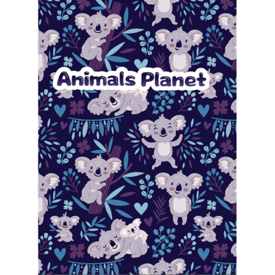 Тетрадь общая M&G Animal, А5, 64 л, клет, цвет в асс,в пласт обложке