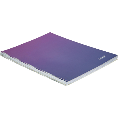 Тетрадь общая А4 96л Attache Градиент Фиолет клетка, 65г, греб, УФ-лак