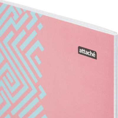 Тетрадь общая А4 60л Attache Греция Голубой/Красныйклет, 65г, греб, ВД-лак