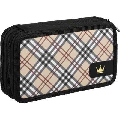 Пенал Комус Класс Queen, беж ПКТ 11-20, ткань, 2 отд., 190х110 мм