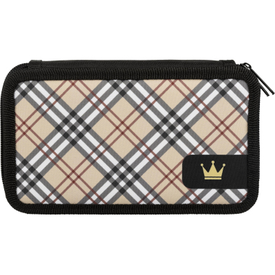 Пенал Комус Класс Queen, беж ПКТ 11-20, ткань, 2 отд., 190х110 мм