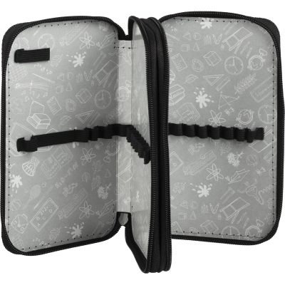 Пенал Комус Класс Queen, беж ПКТ 11-20, ткань, 2 отд., 190х110 мм