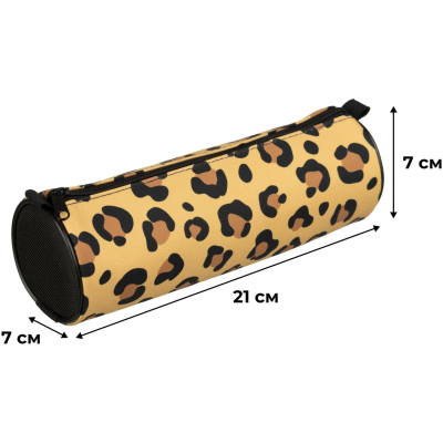 Пенал -косметичка Комус Класс LEO бежевый ПМО 05-20 ткань, дизайн, 210x70