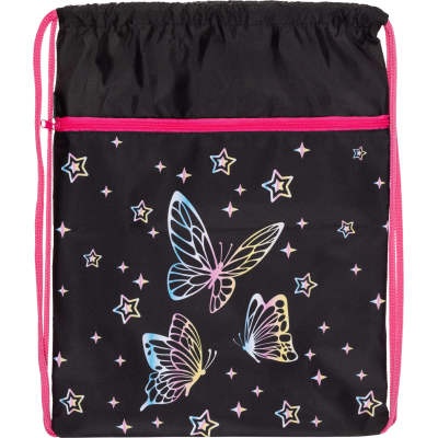 Мешок для обуви Комус Класс Галографик Батерфляй,360х470мм,карман, МО-26-2