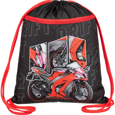 Мешок для обуви Комус Класс Urban Moto , 360х470 мм, карман, МО-26-2