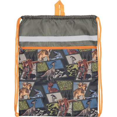 Мешок для обуви Комус Класс Дино Комикс, 1ручка,карман,светоотр,36х47