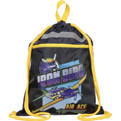 Мешок для обуви Комус Класс Iron Bird , 1ручка,карман,светоотр,36х47