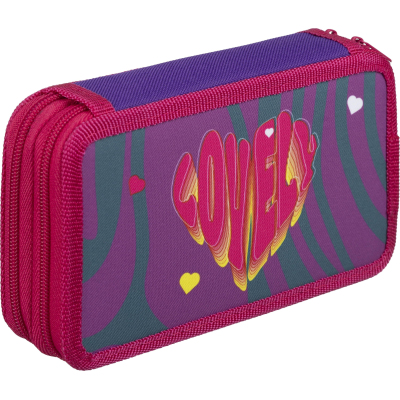 Пенал Комус Класс Straight Lovely ПКТ 11-20, ткань, 2 отд., 190х110 мм