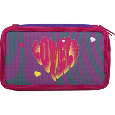Пенал Комус Класс Straight Lovely ПКТ 11-20, ткань, 2 отд., 190х110 мм