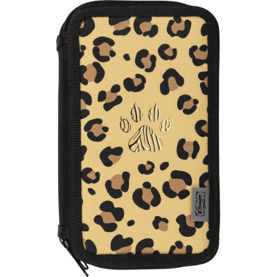 Пенал Комус Класс LEO бежевый ПКТ 12-20, ткань, 3 отд., 190х110 мм