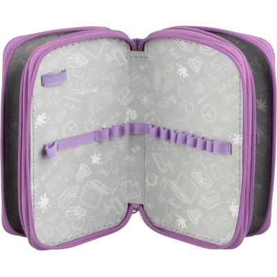 Пенал Комус Класс Единорог, черный ПКТ 12-20, ткань, 3 отд., 190х110 мм