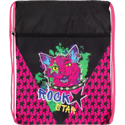 Мешок для обуви Комус Класс Rock Star, 360х470 мм, карман, МО-26-2