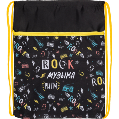 Мешок для обуви Комус Класс Rock музыка, 360х470 мм, карман, МО-26-2