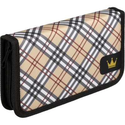 Пенал Комус класс Queen, беж, 1 секц., 190x110x20мм, ткань