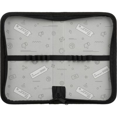 Пенал Комус класс Queen, беж, 1 секц., 190x110x20мм, ткань