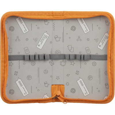 Пенал Комус класс ДИНО комикс 1 секц., 190x110x20мм, ткань