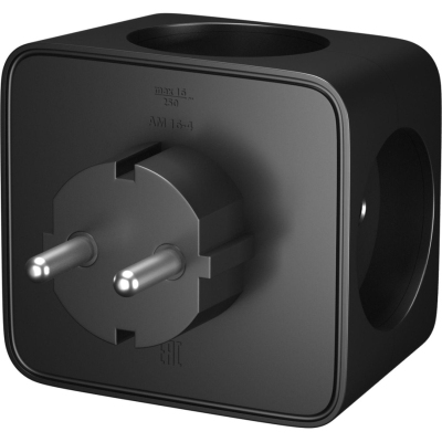 Разветвитель четверник, куб ФОТОН АМ 16-4, 16А/4000Вт, черный