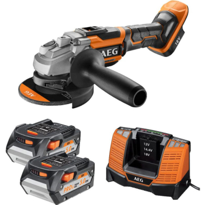 Шлифмашина угловая акк бесщеточная AEG BEWS18-125BLLI-502C 4935464417