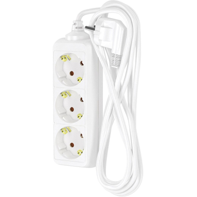 Удлинитель сетевой ФОТОН 16-53Е, 5м, 3 розетки, 16А, с заземл, Белый