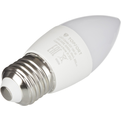 Лампа светодиодная Topfort E27 10W 4000K свеча
