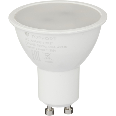 Лампа светодиодная Topfort GU10 6W 2700K