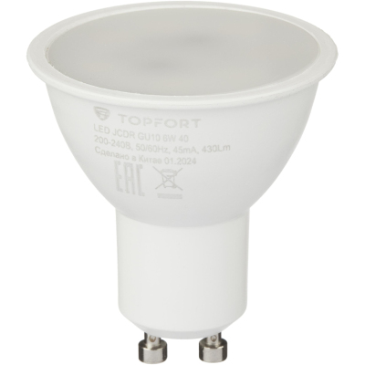 Лампа светодиодная Topfort GU10 6W 4000K