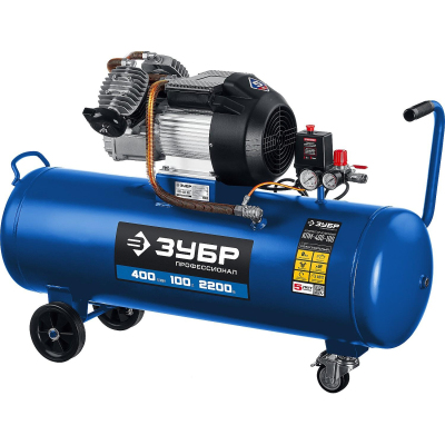 Компрессор поршневой ЗУБР Профессионал КПМ-400-100, 400л/мин (КПМ-400-100)
