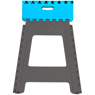 Стремянка -табурет пластик большая складная Color-X серо-голубая
