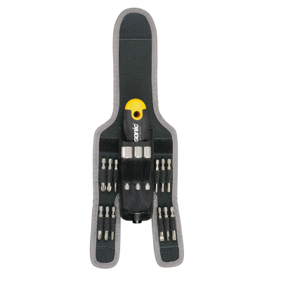 Трещотка поворотная Ergonic K с набором бит в чехле, 16 шт Felo 06071604