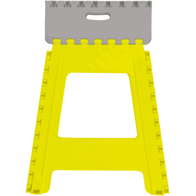 Стремянка -табурет пластик большая складная Color-X серо-желтая
