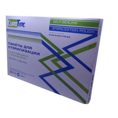 Пакет для стерилизации комби.самокл. 305 х 430 мм уп/200шт EuroType