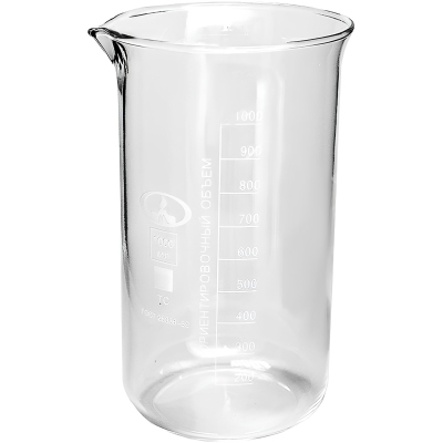 Стакан В-1-1000 с делением, 6 шт/уп, 10003801