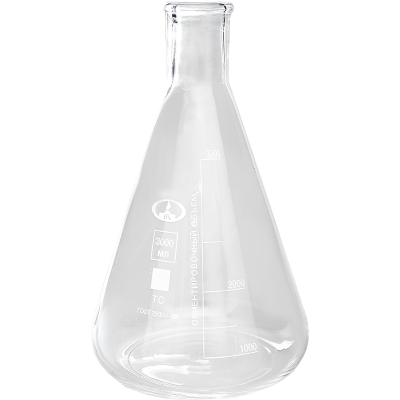 Колба коническая Кн-2-3000-50 с делен., 2 шт/уп, 10000844