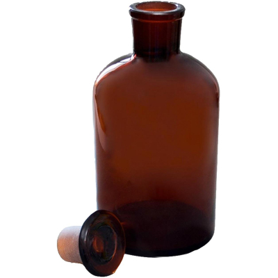 Склянка 2500мл темн.стекло, узкое горло, притерт.пробка, 2 шт/уп, 10003207