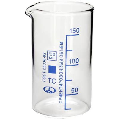 Стакан В-1-150 с делением, 12 шт/уп, 10003816