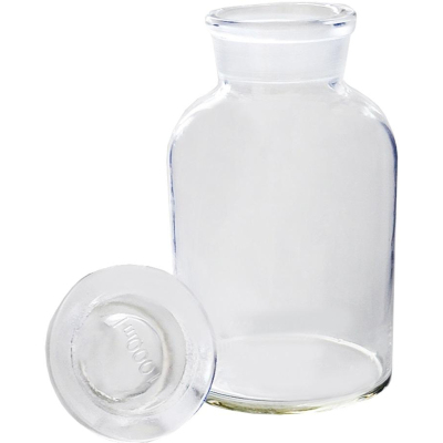 Склянка 1000мл св.стекло, шир горловина, притерт.пробка, 6 шт/уп, 10003101