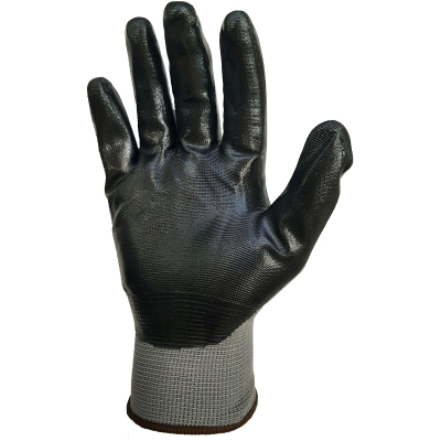 Перчатки защитные нейлон с нитрилом SCAFFA Старт NY1350-G/BLK р.9